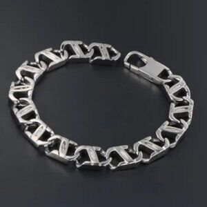 Solid 925 Sterling Silver Womens Chain Link Style Bracelet New 8" 8 inch Jewelry